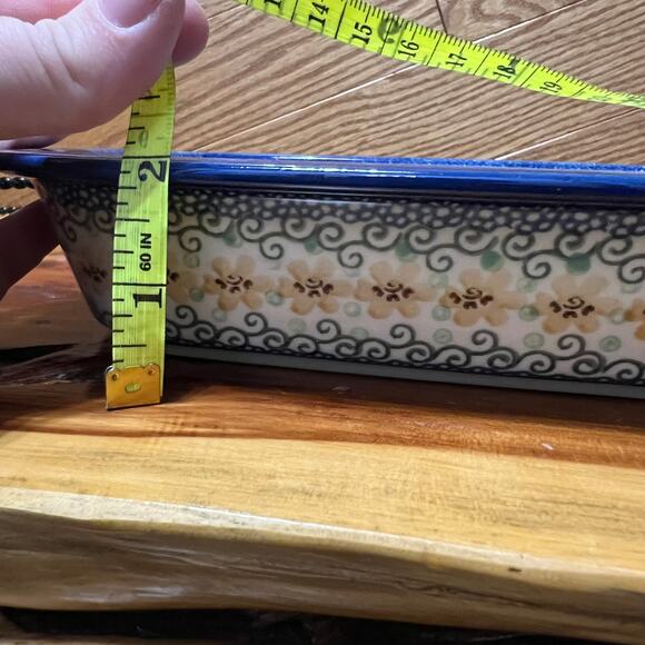 Unikat 1497 Ultimate Bakeware Butterfly Holly 10" Baker Blue Boleslawiec Poland - Picture 2 of 10